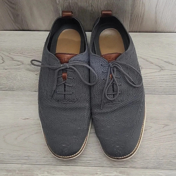 Cole Haan Original Grand Grey‎ Fabric Leather Lace Up Oxford Shoes Mens 9.5 main image 11
